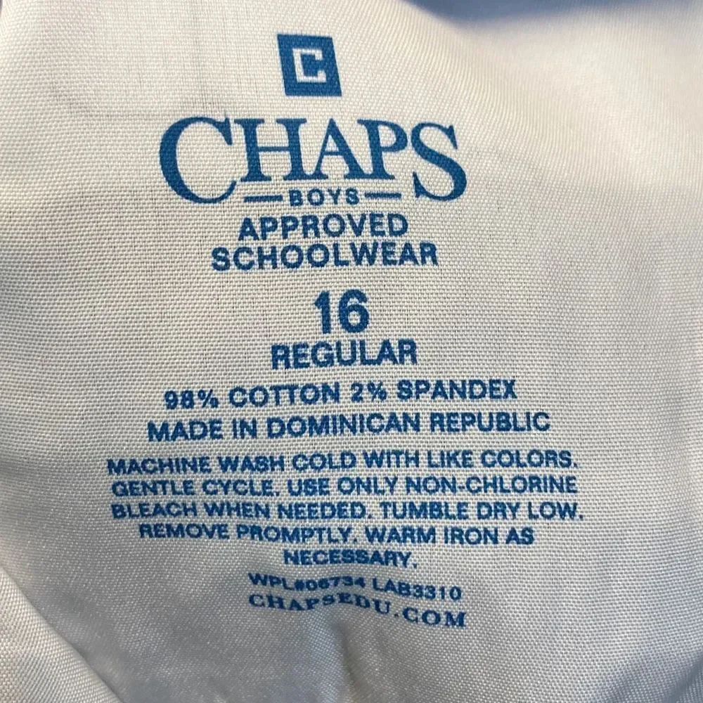 Chaps Approved Schoolwear Pants Boys Size 16